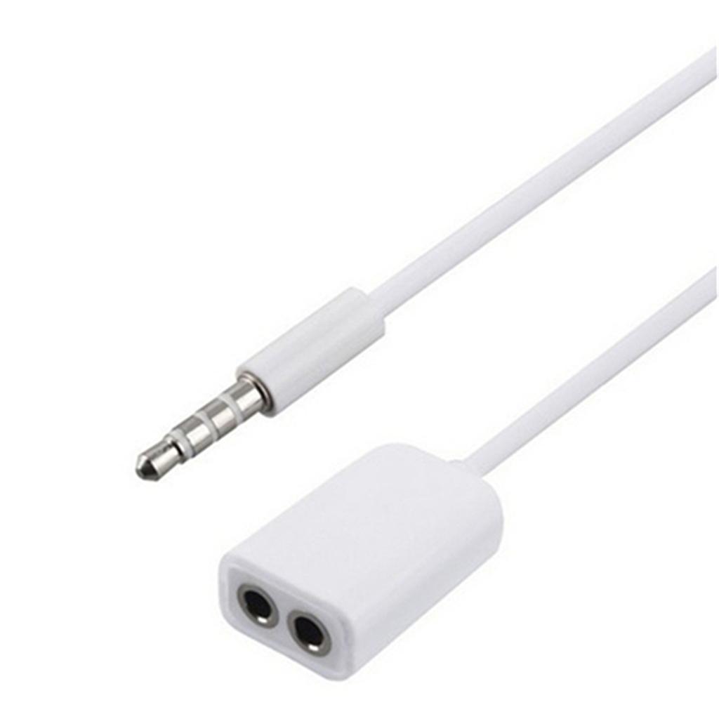 3.5mm Stereo Male Plug to Dual Female Audio Extension Splitter Cable