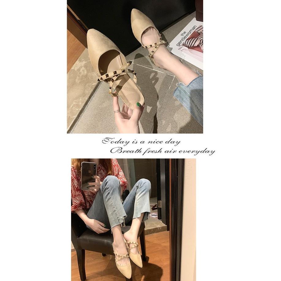 Giày cao gót nữ 3 phân mũi nhọn đế bệt duyên dáng, sang chảnh bền đẹp G15