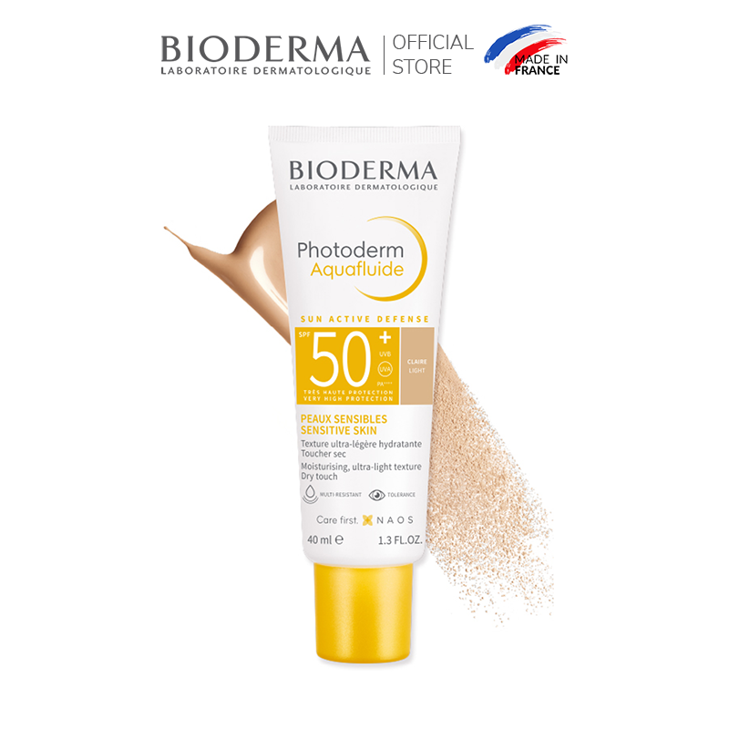 Kem chống nắng giảm bóng nhờn cho mọi loại da Bioderma Photoderm Aquafluide SPF50+ Claire 40ml