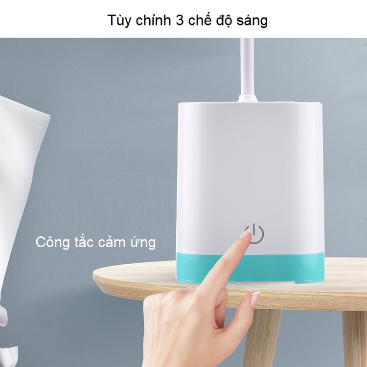 Đèn led để bàn đọc sách cắm USB pin sạc