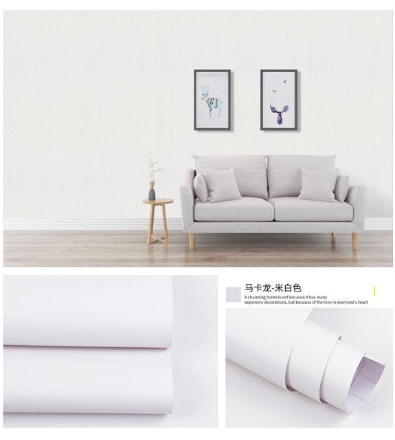 10M GIẤY DÁN TƯỜNG đơn màu keo sẵn khổ 45 cm