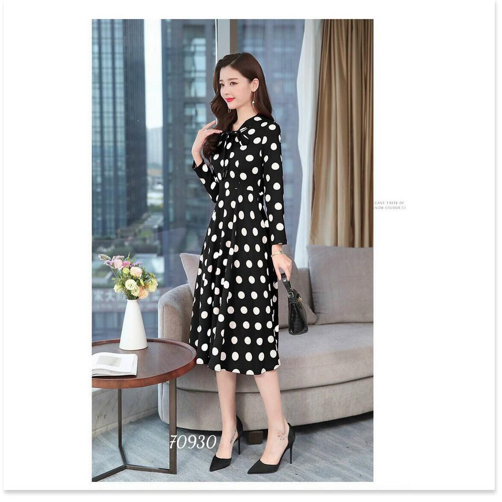 ĐẦM XÒE LỤA CHẤM BI DỰ TIỆC ĐẲNG CẤP