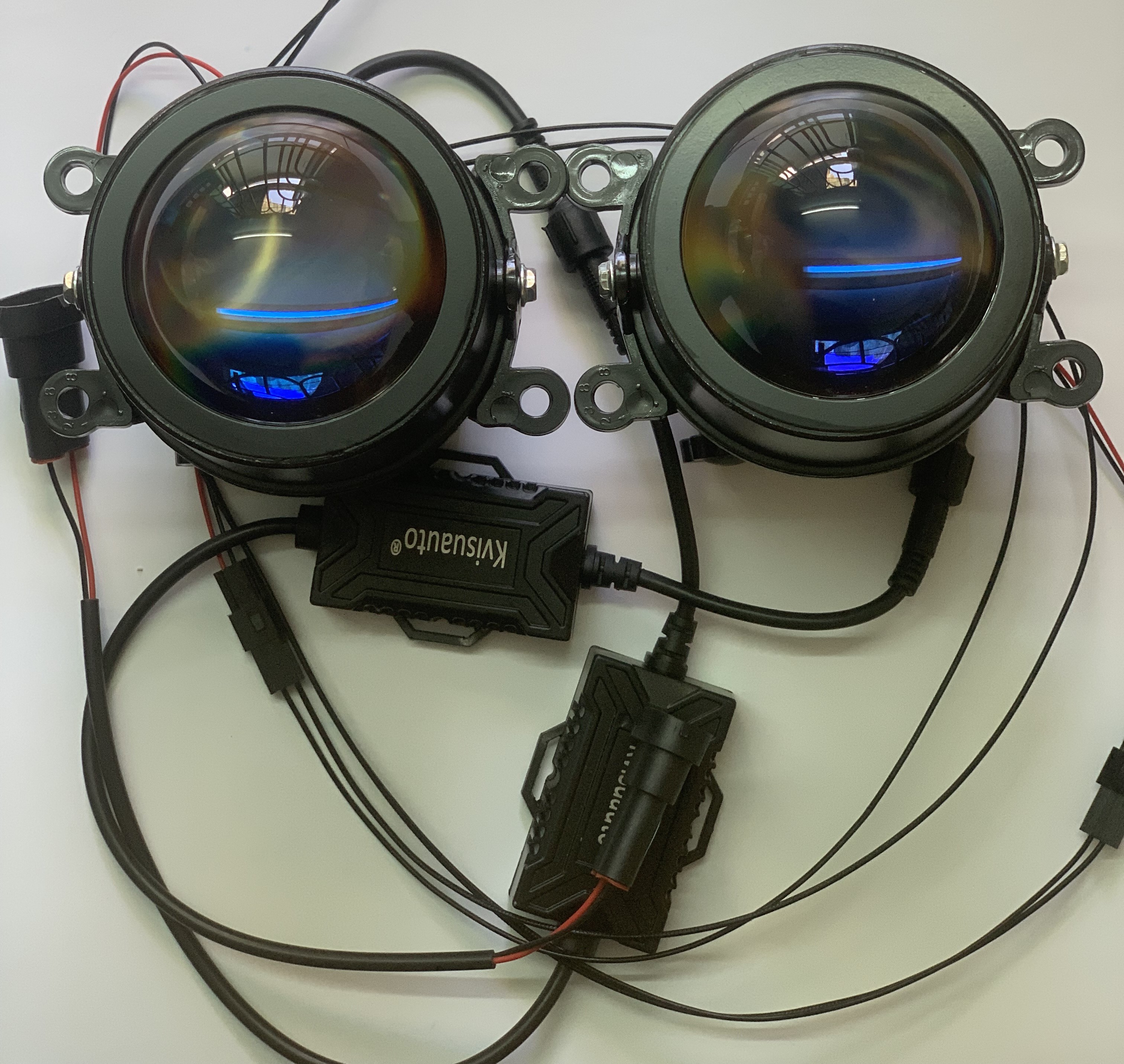 1 cặp bi gầm led  3 màu 3.0 inch ,ánh sáng trắng,vàng ,vàng trắng