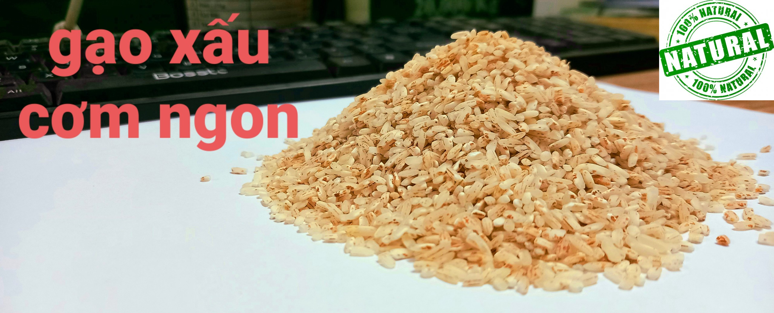 Gạo Hữu Cơ Hồng Ân 2kg - gạo tươi nguyên cám, nhiều dinh dưỡng tốt cho sức khỏe