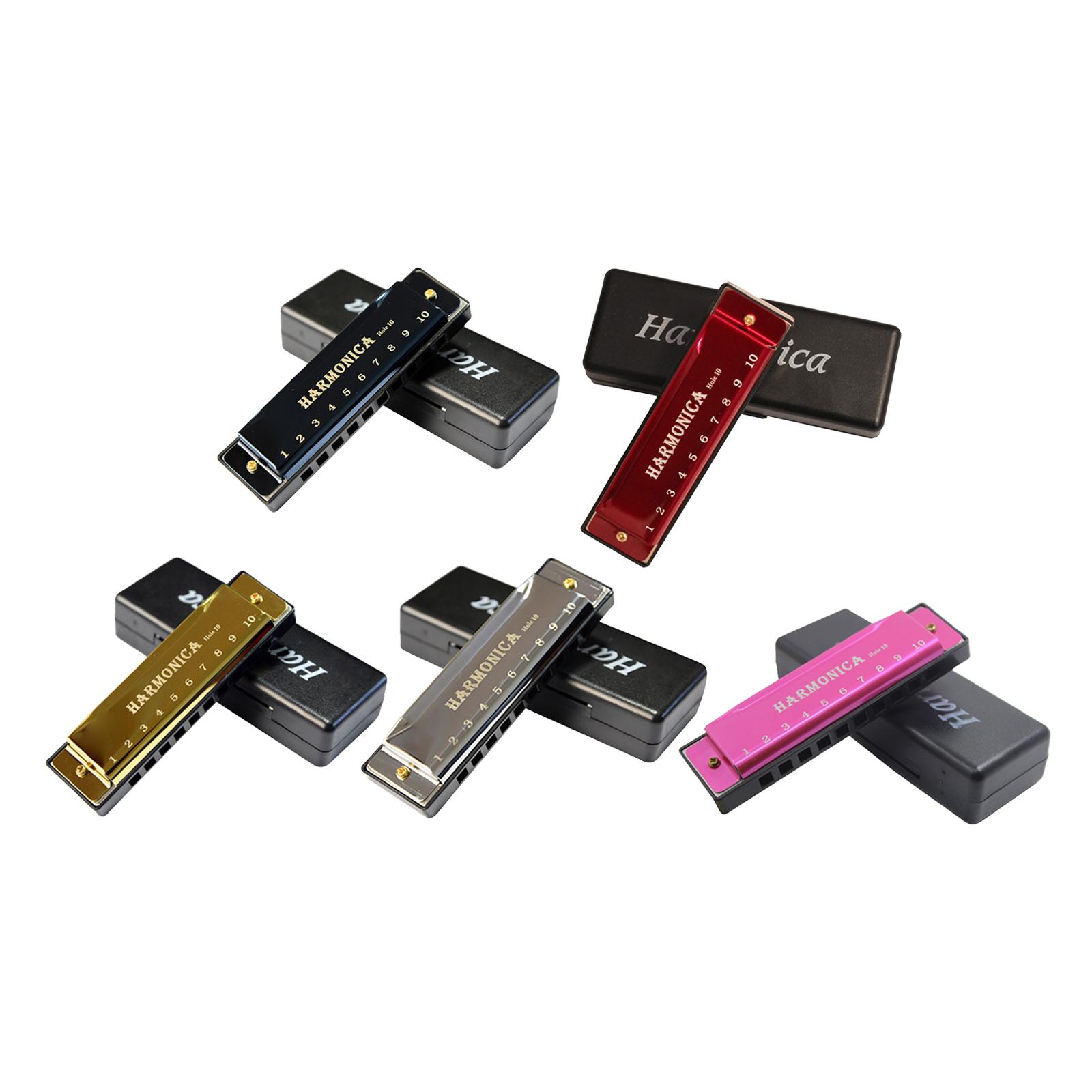 Blues Harmonica Diatonic Harp Mouth Organ 10 Hole Musical Instrument