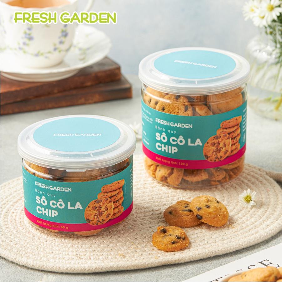 Bánh Quy Socola Chip FRESH GARDEN Đặc Biệt Thơm Ngon Giòn Tan Tuyệt Đỉnh Hộp 120g