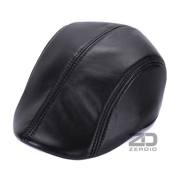 Mũ Nồi Nam Da Cừu, Nón Beret Da Thật Cao Cấp MN035