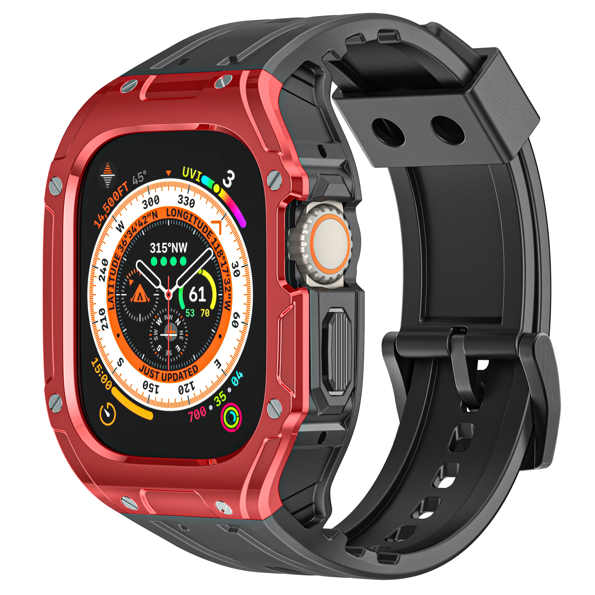 Ốp Case tích hợp dây đeo bảo vệ cho Apple Watch Ultra / Apple Watch Ultra 2 Size 49mm - Hàng Chính Hãng