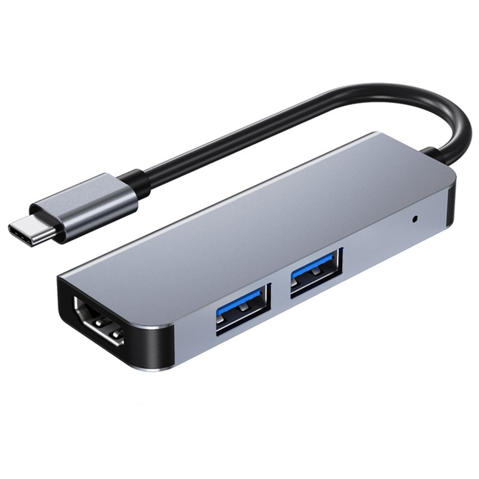 USB C Hub Adapter with 4K   1 USB 3.0 + 1 USB 2.0 Ports