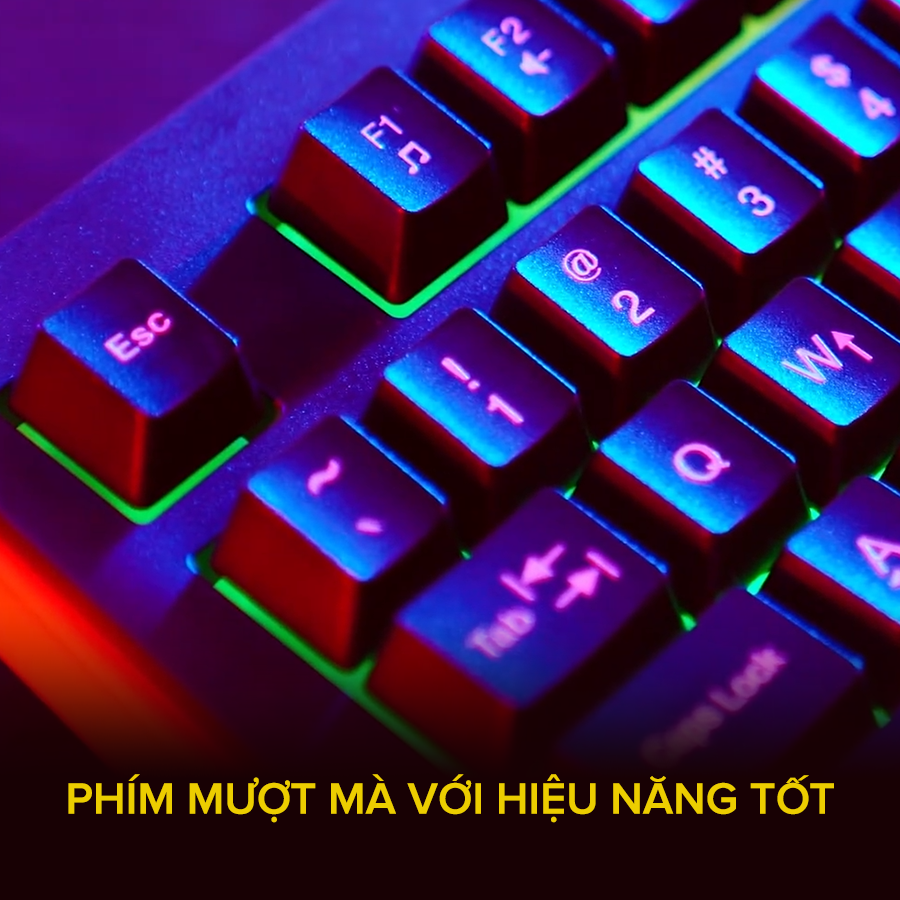 Bàn Phím Blacklit Gaming HAVIT KB866L Tích Hợp Tổ Hợp Phím Fn, Thiết Kế Công Thái Học - Hàng Chính Hãng