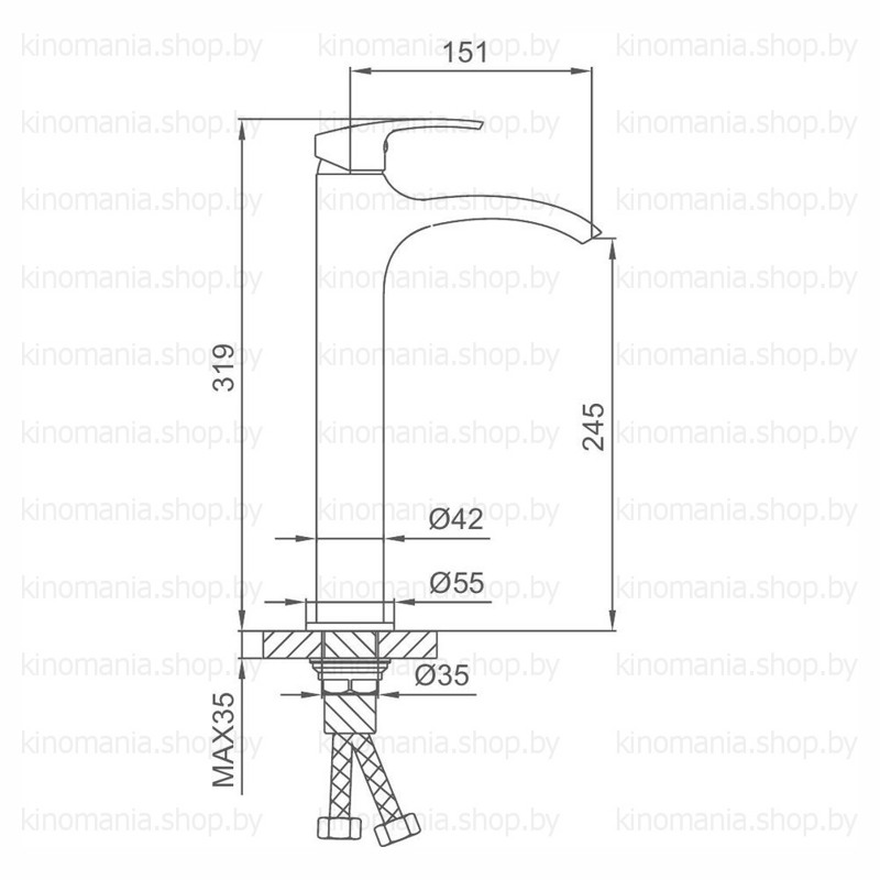 VÒI CAO LAVABO NHẬP KHẨU NGA FRAP F1069-2