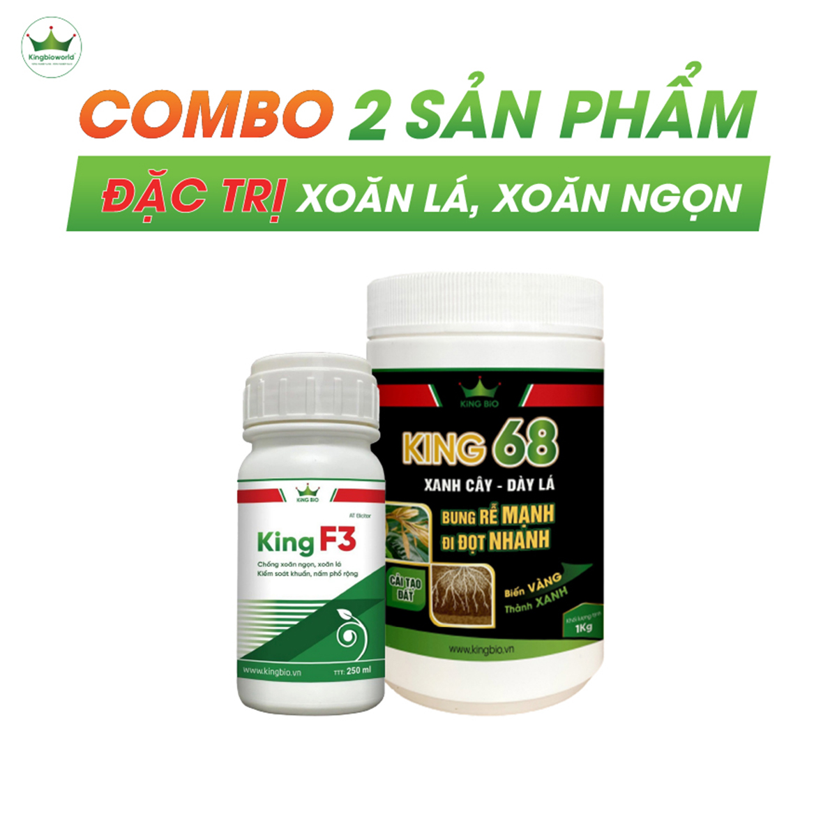 Combo chặn đứng hoàn toàn tình trạng xoăn lá, xoăn đọt, khảm lá, sượng trái trên cây trồng