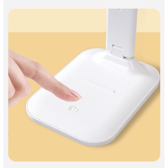 Đèn bàn học bóng dài cảm ứng kiêm giá đỡ điện thoại - Đèn để bàn
