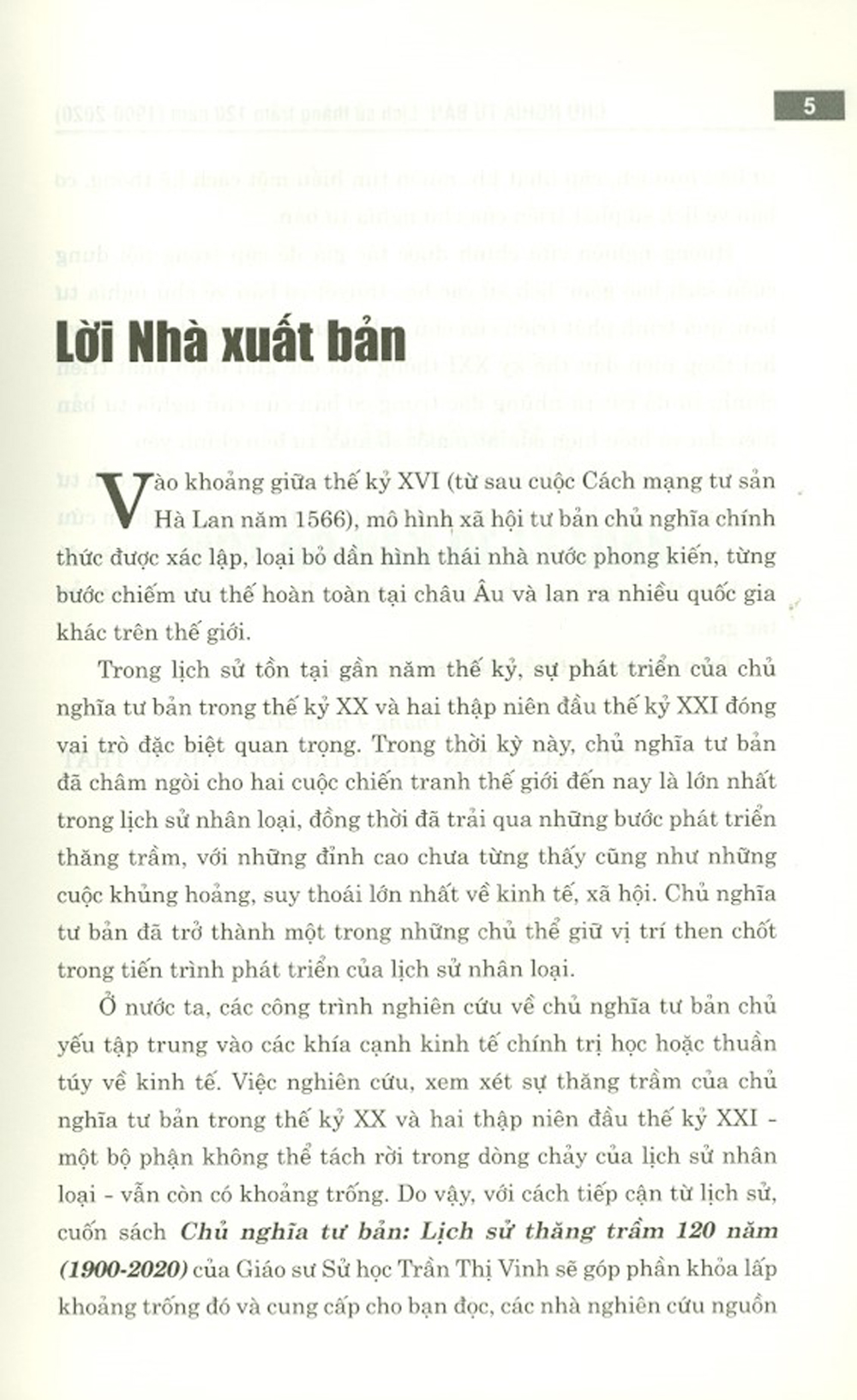 Chủ Nghĩa Tư Bản Lịch Sử Thăng Trầm 120 Năm - Tái bản 2021