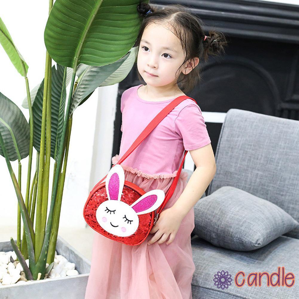 Túi Đeo Chéo Hình Thỏ Lấp Lánh Cho Bé Gái