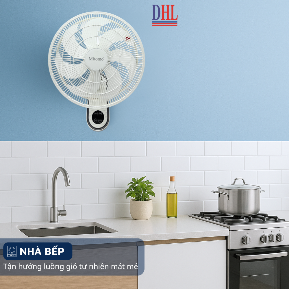 Quạt treo tường FTT-60AEC-D39W có remote, công suất 60W, hẹn giờ thông minh lên đến 12 tiếng - hàng chính hãng Bảo hành 2 năm