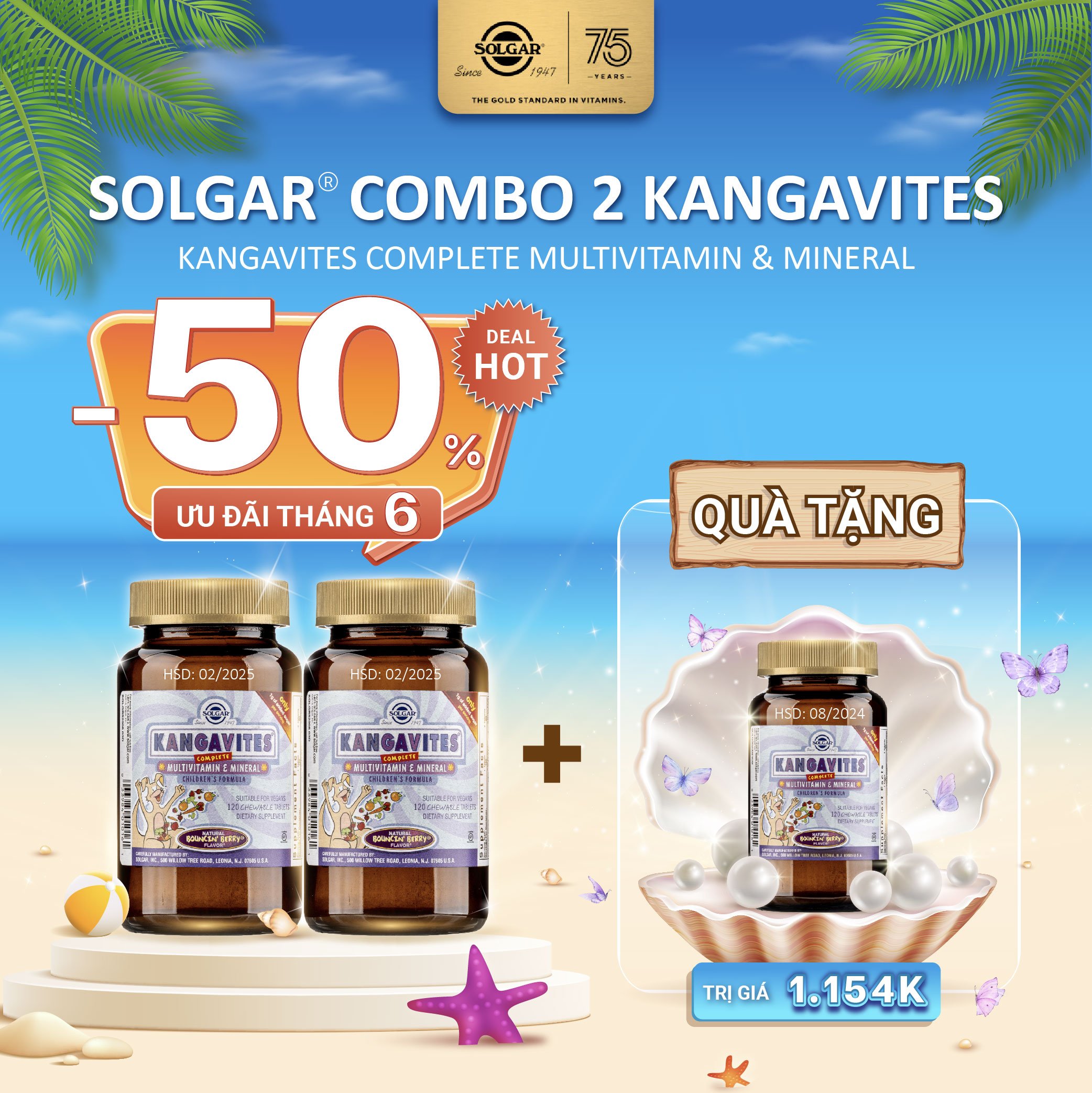 Combo 2 chai Kangavites Complete - VIÊN NHAI tăng cường sức đề kháng cho trẻ em