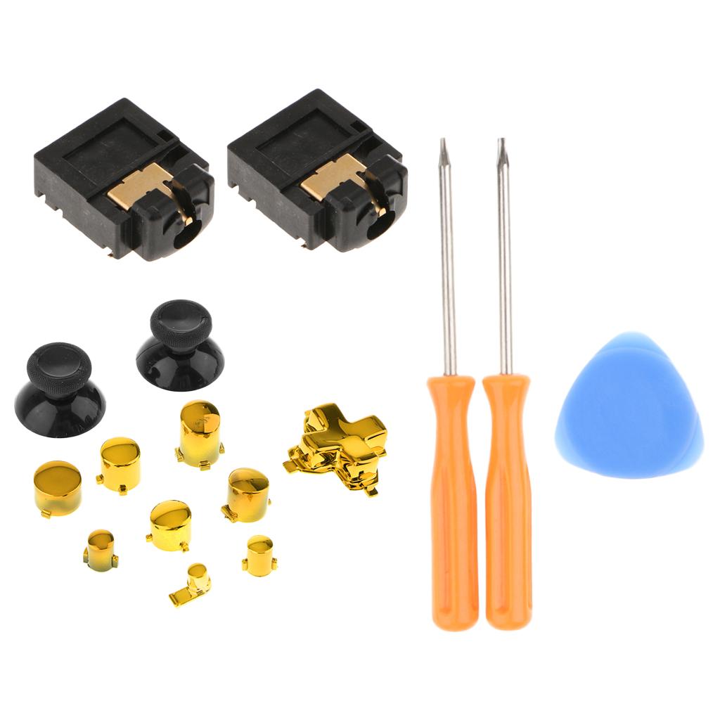 Full Button Set Mod Kit + 2Pcs Headphone Port/Tool For One S Controller