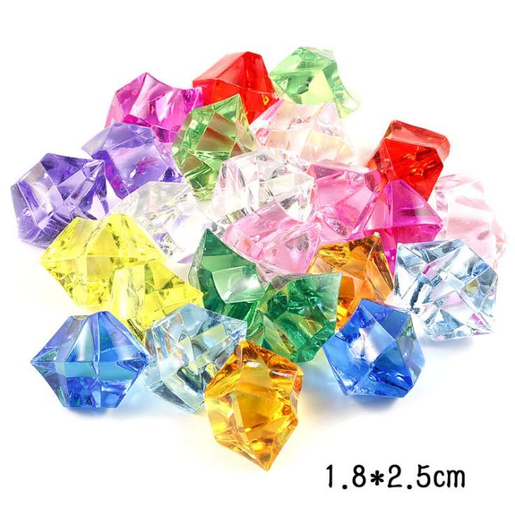 *HN* Combo 05 viên charm hạt tinh thể pha lê size lớn nhiều màu trang trí vỏ ốp điện thoại, DIY