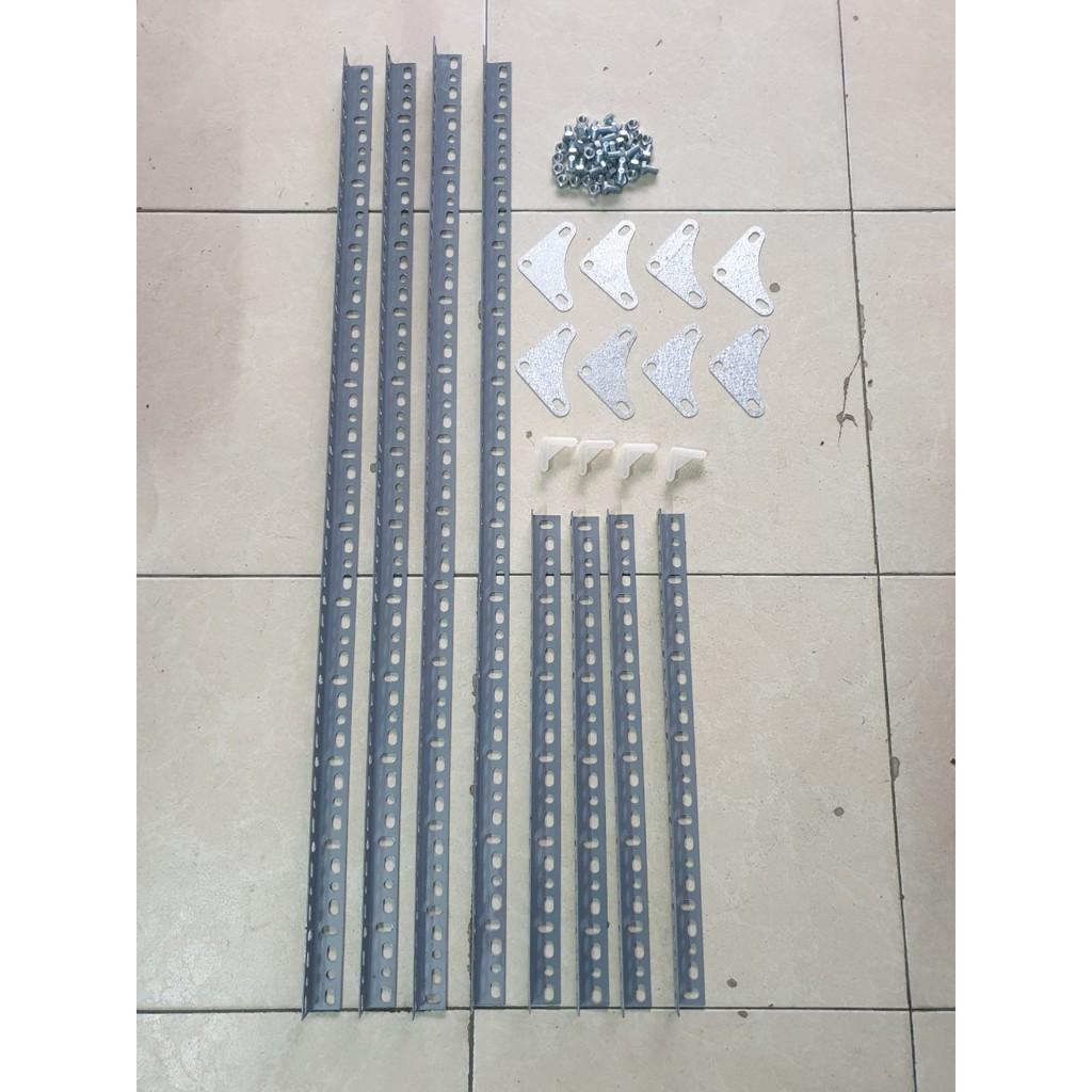 Kệ sắt V đa năng trồng cây trồng rau thông minh 2 tầng dùng cho khay nhựa trồng rau sạch 65x42cm, 68x43cm