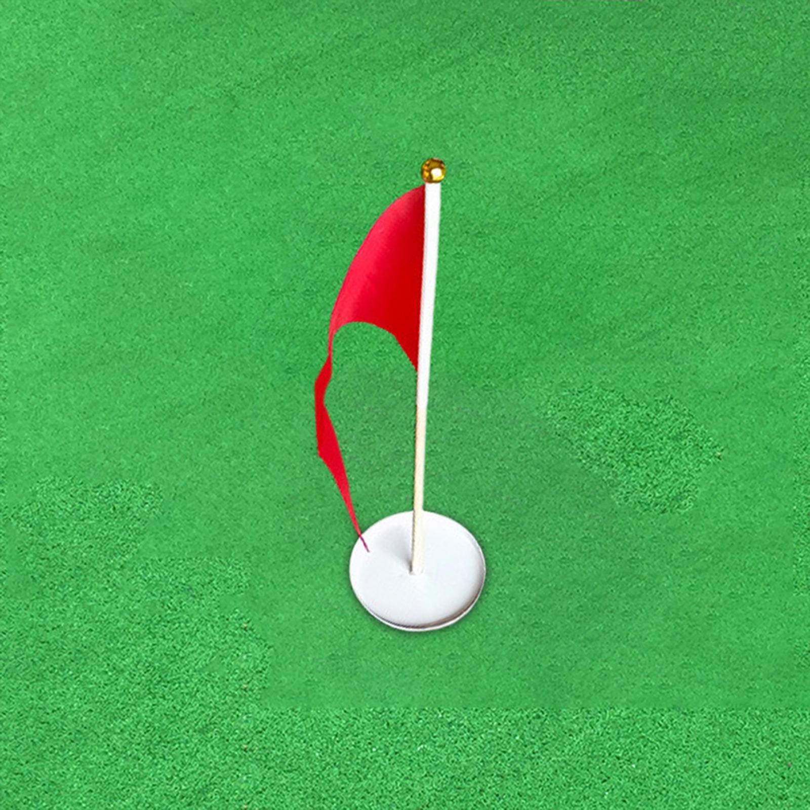 Mini Golf Putting Cup with Flag Flagpole Golf Putter Practice Hole Golf Flagstick Set for Yard Indoor Outdoor Use