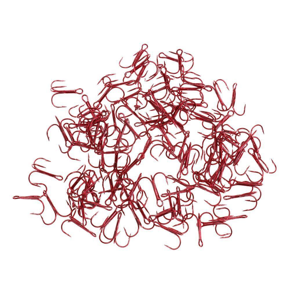 200pcs High Carbon Steel Sea Fishing Hooks Treble Hooks Fishhooks with High Quality Durable to Use 4#/6#