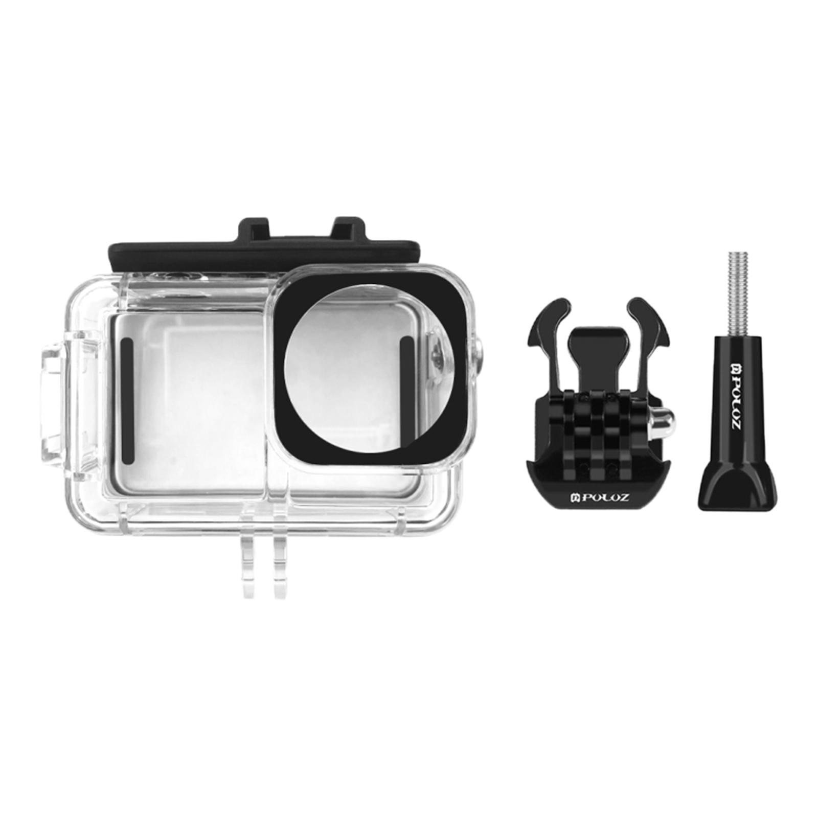 Underwater Camera Housing Case Protective Lens Guards Built in Two Cold Shoe