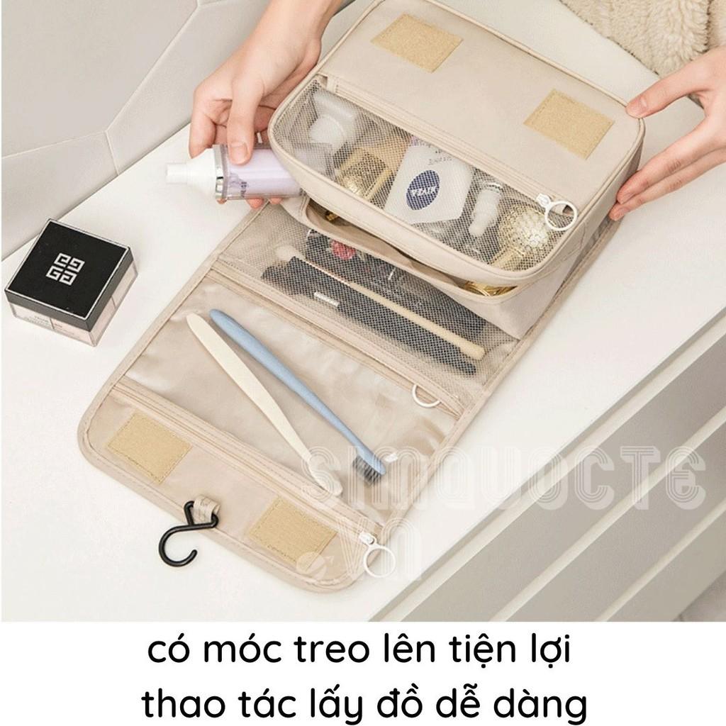 Túi đựng mỹ phẩm đồ du lịch đa năng có móc treo