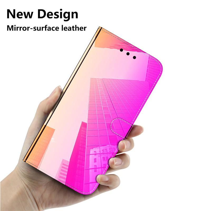 Bao Da Tráng Gương Thời Trang Sang Trọng Cho Samsung Galaxy S10 S9 S8 Plus S10E A70E