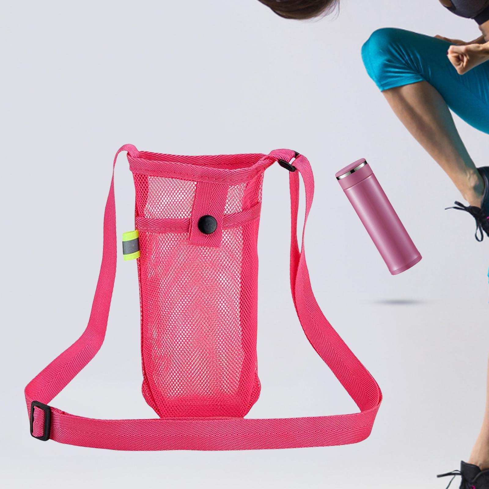 Water Bottle Carrier Bag Kettle Carrying Bag Pocket Mesh Bottle Holder Pouch Sling Case Sleeve for Hiking Travel Running Walking Gym