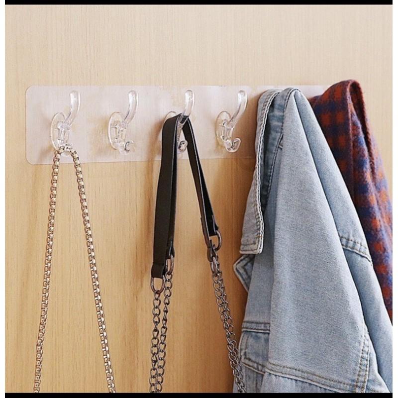 Thanh treo dán tường 6 móc siêu chắc chắn-chịu lực siêu tốt