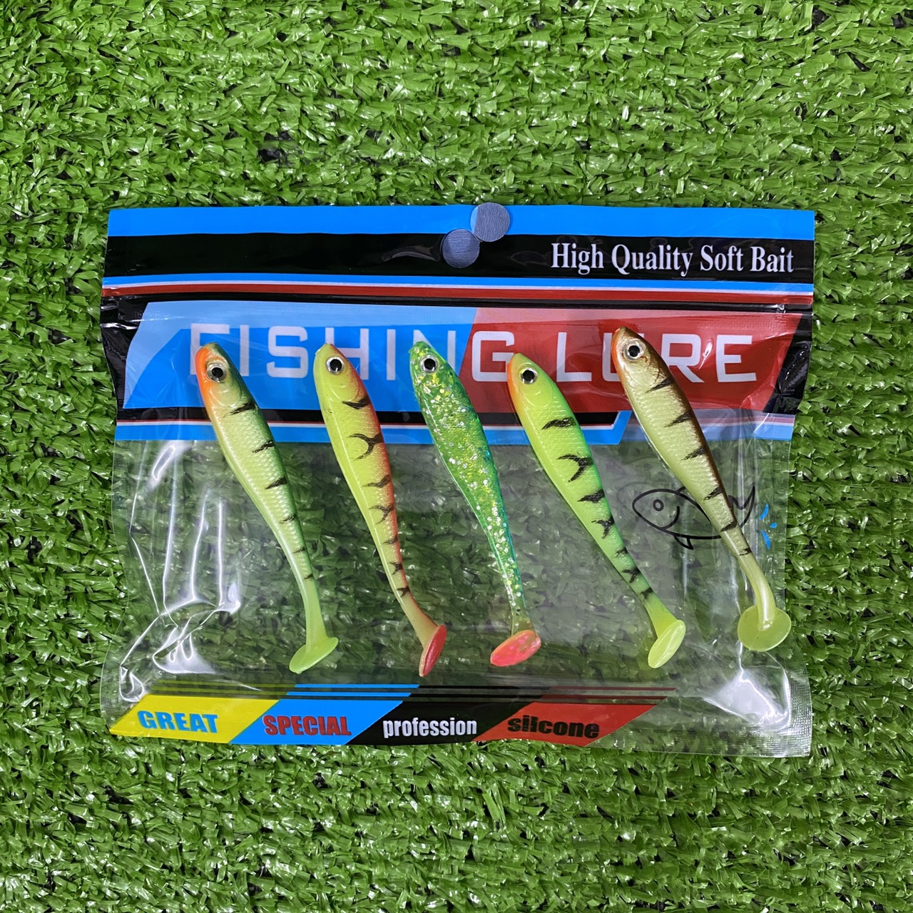 Combo 5 Con Mồi Mềm Fishing Lure Cá Sông, Suối Dài 6.5cm Nặng 2.2g