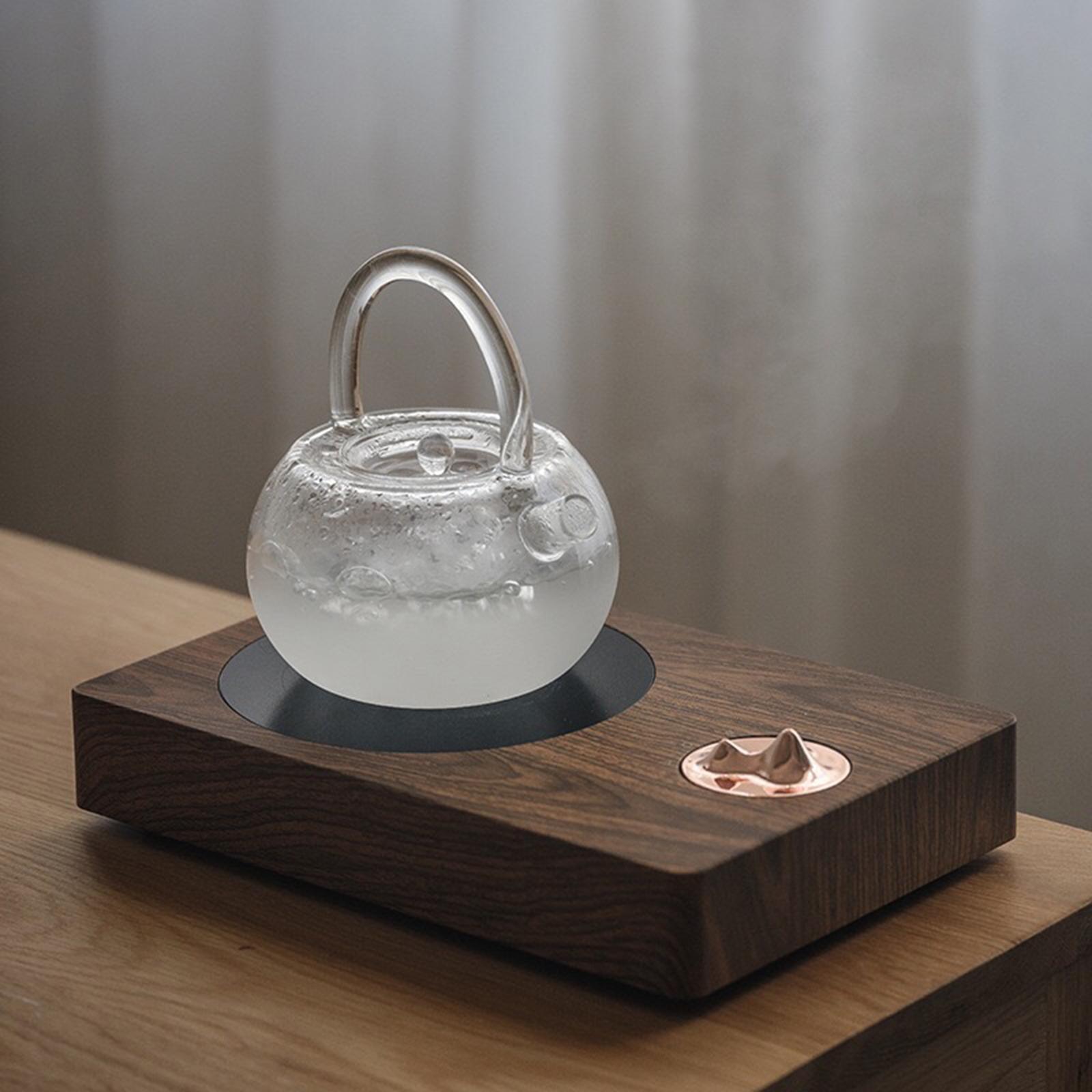 High Borosilicate Glass Tea Pot, Transparent Tea Kettle with Handle for Loose Leaf Blooming