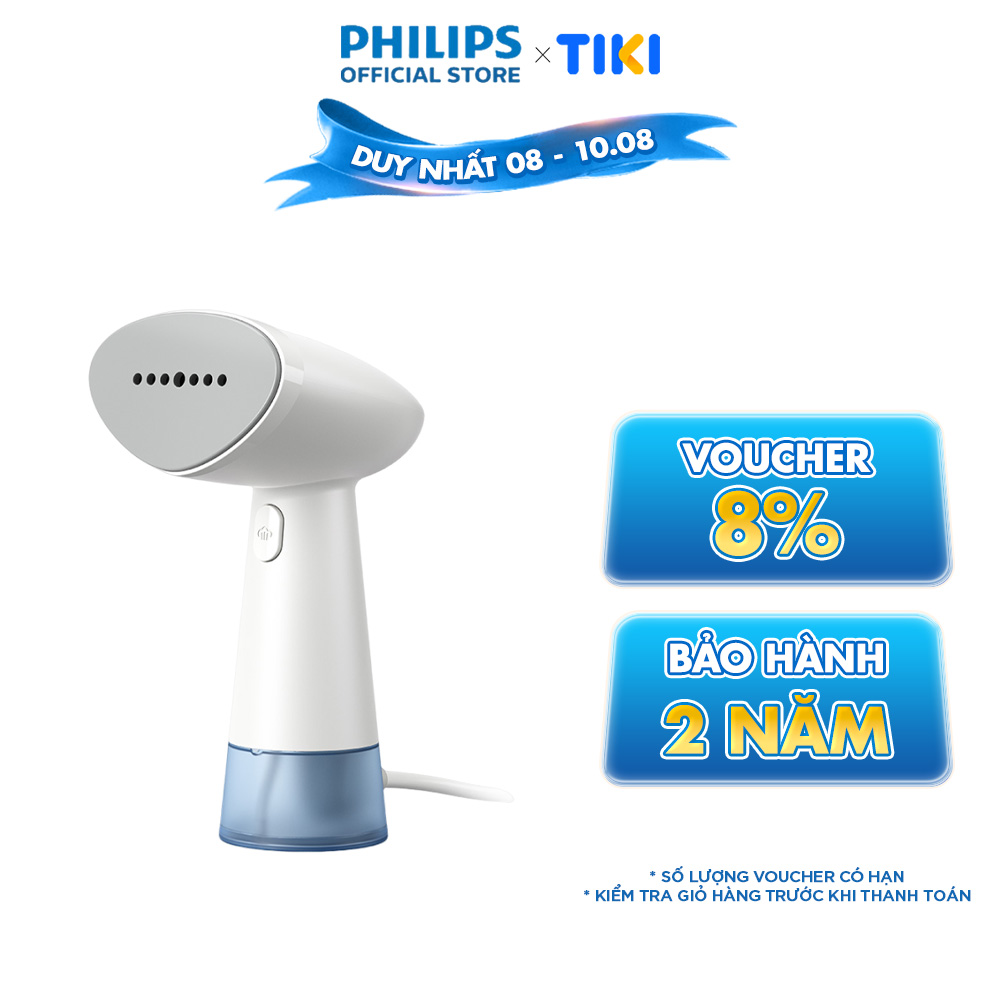 Bàn ủi hơi nước cầm tay Philips STH1000/10 | 900W| nhỏ gọn ngăn chứa nước 85ml có thể tháo rời - Hàng Chính Hãng