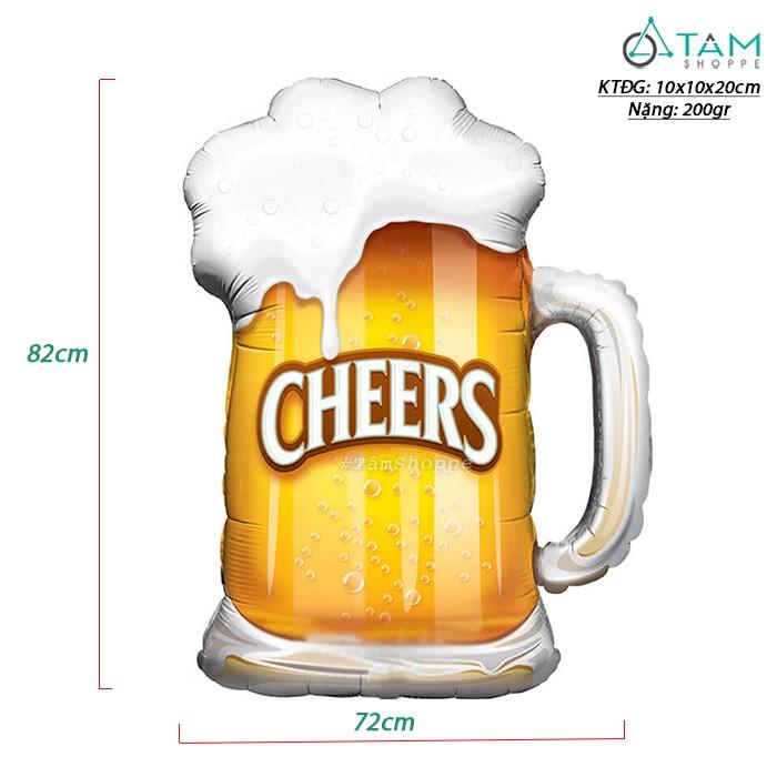SET 2 Bong bóng trang trí hình ly bi.a CHEERS