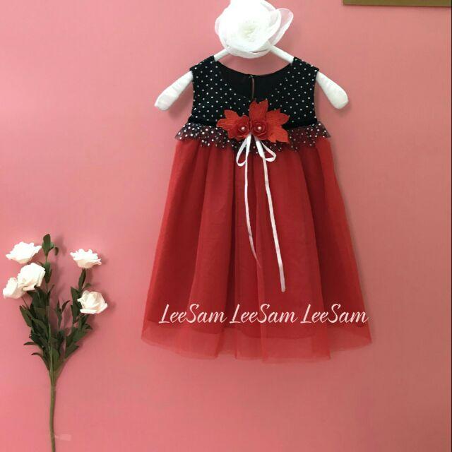 Váy baby doll bi đỏ xinh xắn