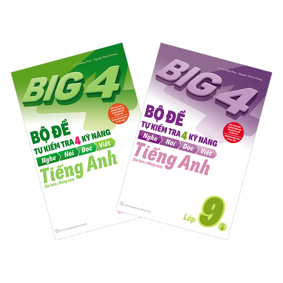 Combo Big 4 Bộ Đề Tự Kiểm Tra 4 Kỹ Năng Nghe - Nói - Đọc - Viết (Cơ Bản Và Nâng Cao) Tiếng Anh Lớp 9 (2 Tập)