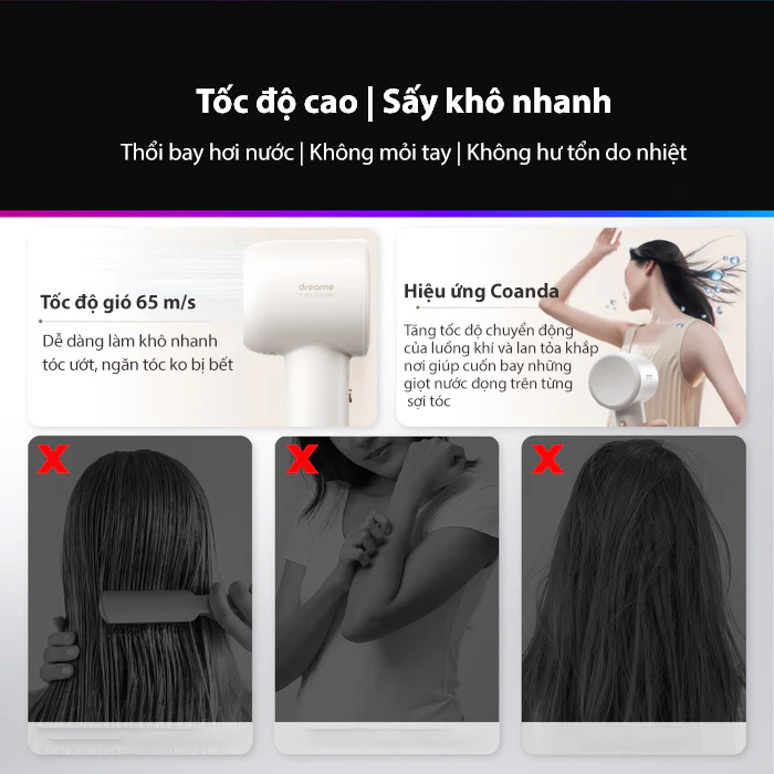 Máy sấy tóc Dreame Hair Gleam - Hàng hính hãng