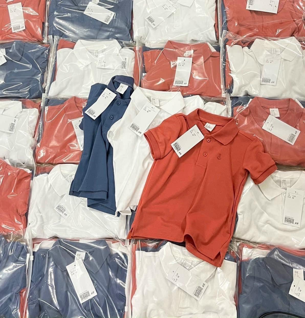 SET 3 ÁO POLO CHO BÉ TRAI DỄ PHỐI ĐỒ MÀU XANH, CAM, TRẮNG CỰC THỜI TRANG