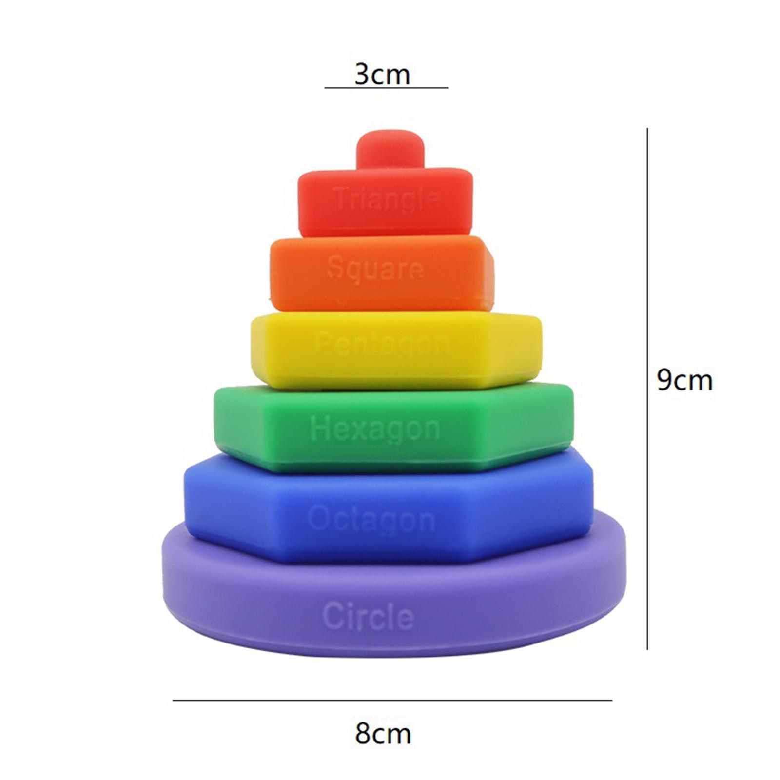 Rainbow Teething Stacking  Learning Game Teether  6+ Months