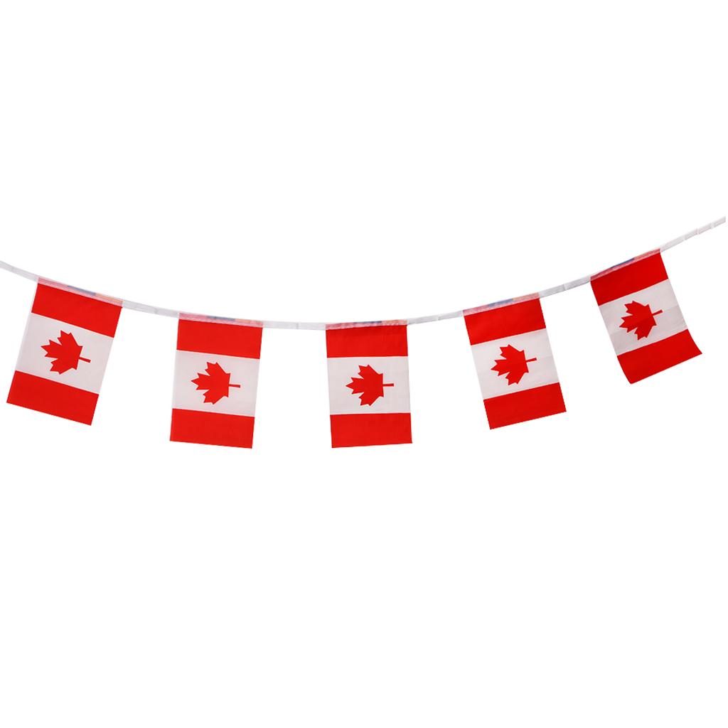Canada Cờ Dây Lá Cờ Cho Thể Thao Thanh Trang Trí Tiệc 5.5M