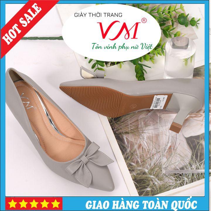 Giầy Cao Gót 5 Phân, Màu Ghi, Mũi Nhọn Thanh Lịch - HT16A.5F.Ghi(V)