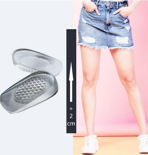 Lót giày tăng chiều cao nửa bàn silicon 2cm, phụ kiện tăng chiều cao dành cho cả nam và nữ