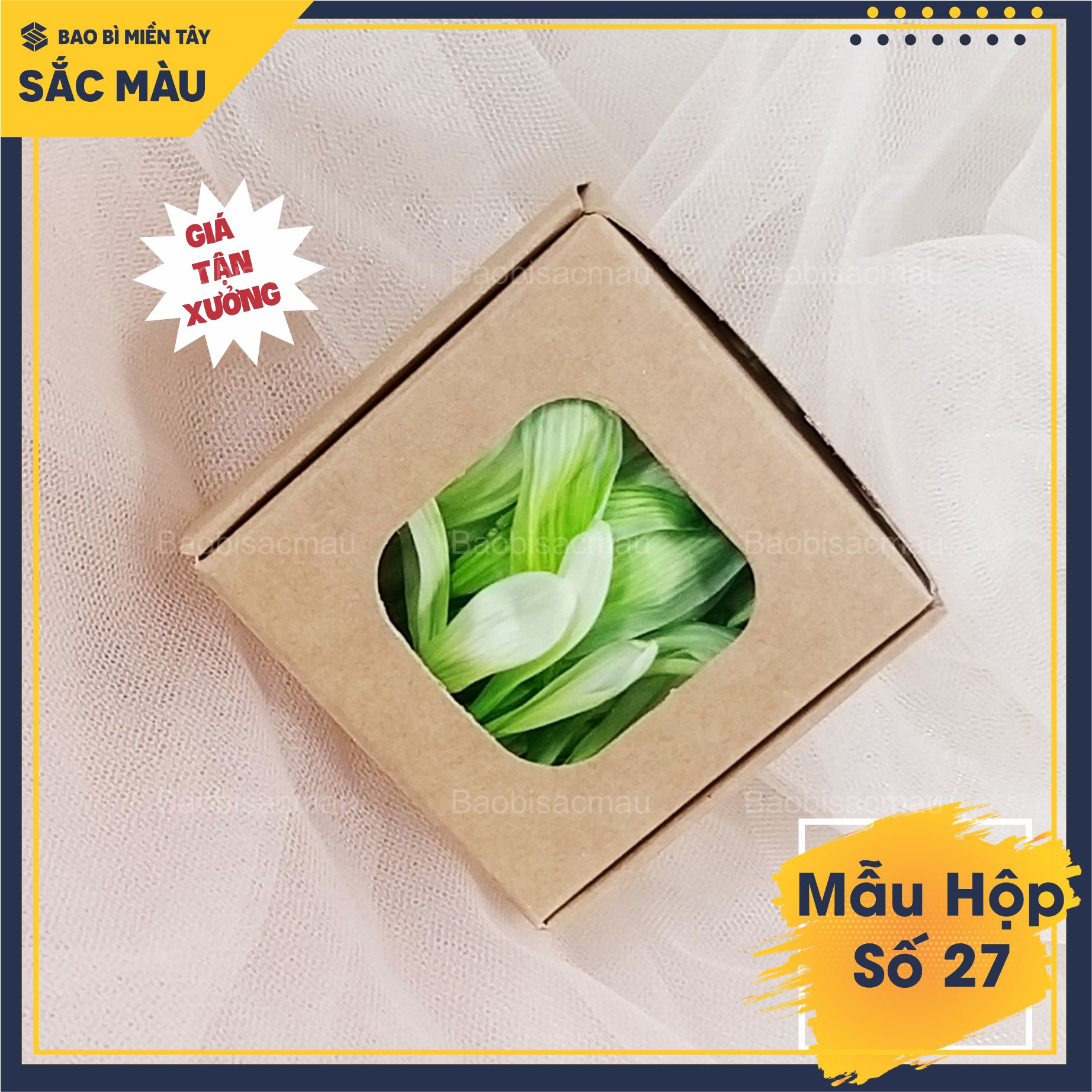 5 hộp giấy kraft mini ( hộp 27) có hộp kính đựng quà tặng móc khóa, gấu bông nhỏ, trang sức.....