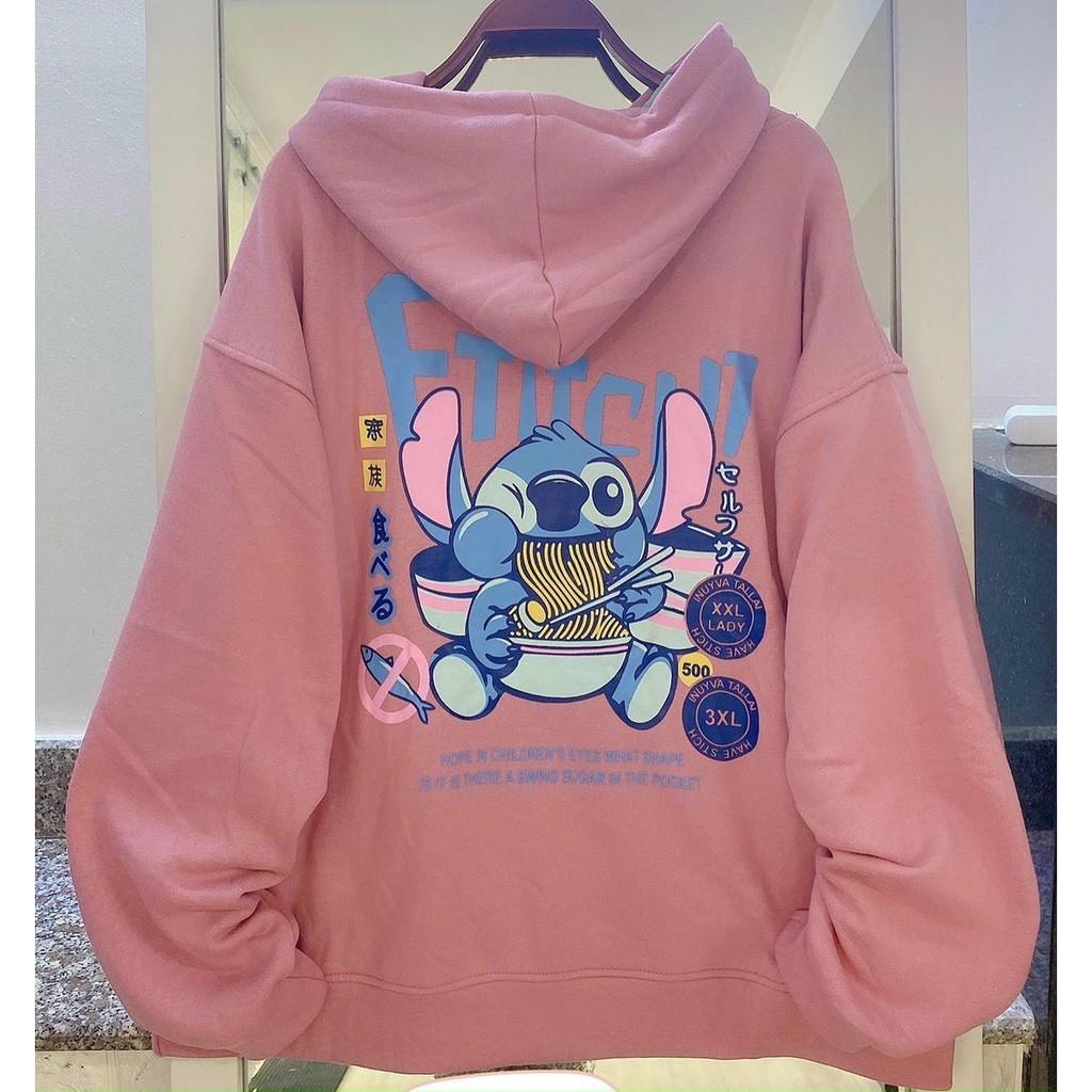 Áo Khoác Hoodie Unisex In Ftitch Hoạt Hình đáng yêu