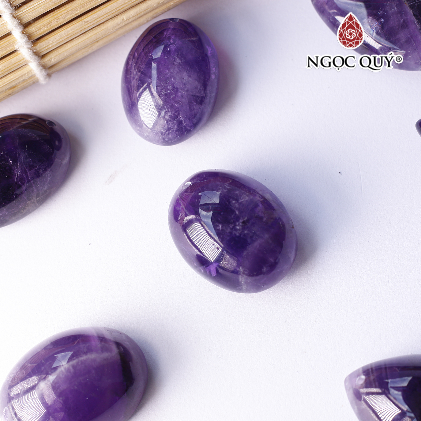 Mặt dây chuyền đá thạch anh tím mệnh hỏa. thổ - Ngọc Quý Gemstones