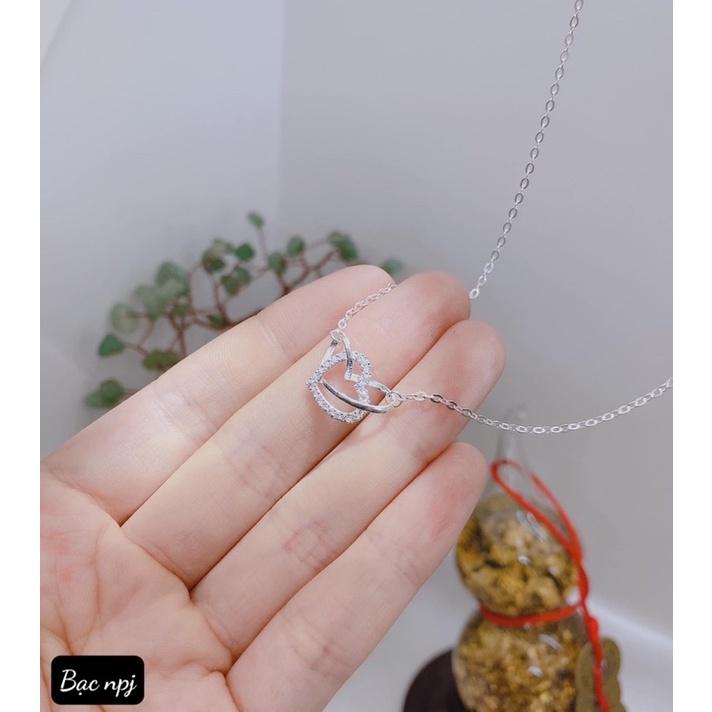 Dây chuyền Tim xinh, Vòng cổ nữ Bạc Ta - Bạc Npj