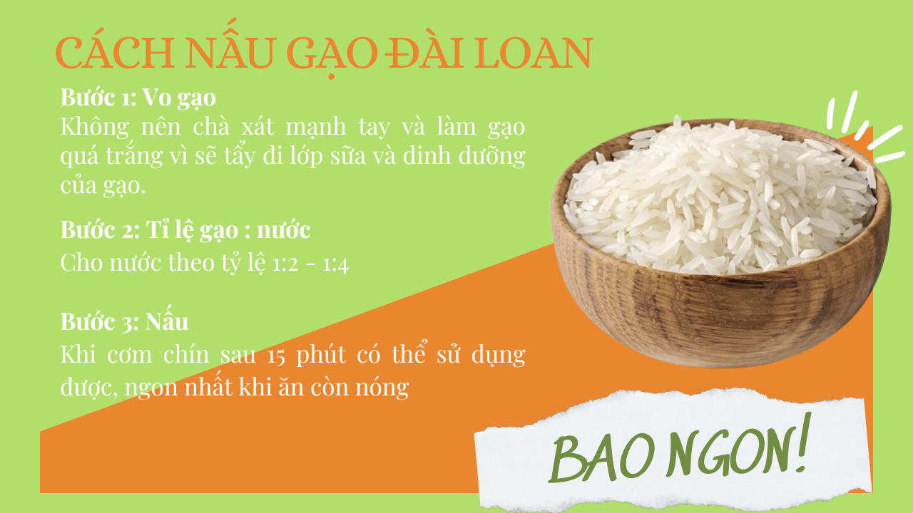 Gạo Đài Loan - Túi 5 kg - Dẻo, thơm, mềm cơm