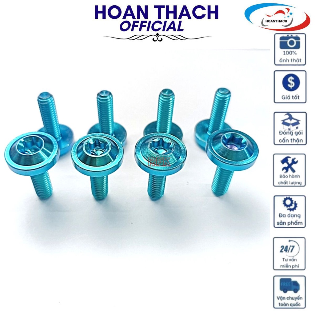 Ốc Gr5 Titan Đầu Dù 6L20 Xanh Lục Bảo dùng cho nhiều dòng xe máy SP010352 (giá 1 con)