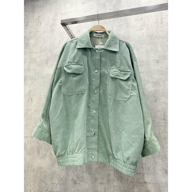 Áo Khoác Nhung Phối Túi Hộp Come Again Phối Cổ Bẻ Phong Cách Trẻ Trung Siêu Xinh Cá Tính Hot Trend